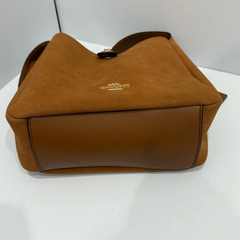 Coach Hadley Suede Shoulder Bag - Picture 4 of 8